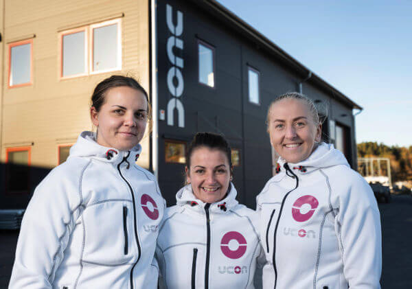 Ida, Rebecca och Felicia på U-Con Måleri AB