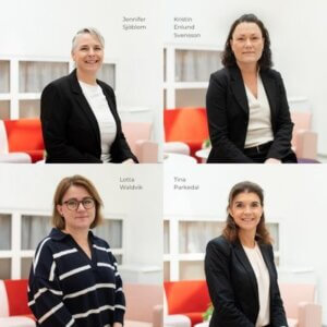 Freijadelarna Jennifer Sjöblom, Kristin Enlund Svensson, Lotta Waldvik och Tina Parkedal från Ekonomi Roslagen