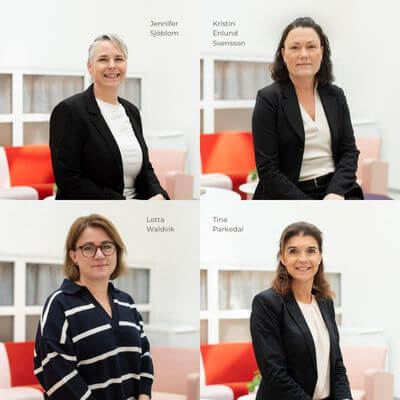 Freijadelarna Jennifer Sjöblom, Kristin Enlund Svensson, Lotta Waldvik och Tina Parkedal från Ekonomi Roslagen