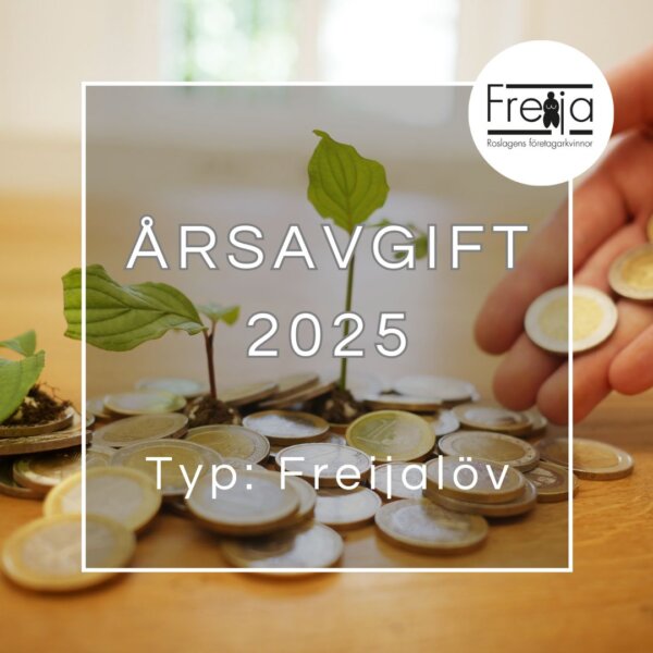 Årsavgift 2025. Medlemstyp: Freijalöv